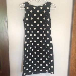 Super flattering polka dot sheath dress, size 4